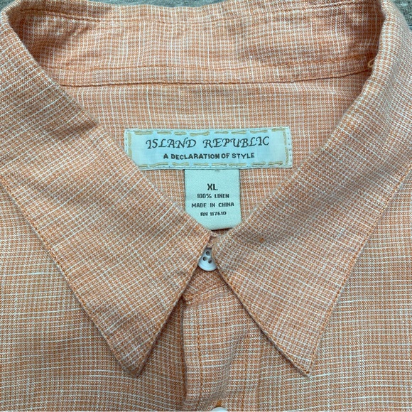 Island Republic 100% Linen Casual Button Up Shirt - Picture 11 of 12